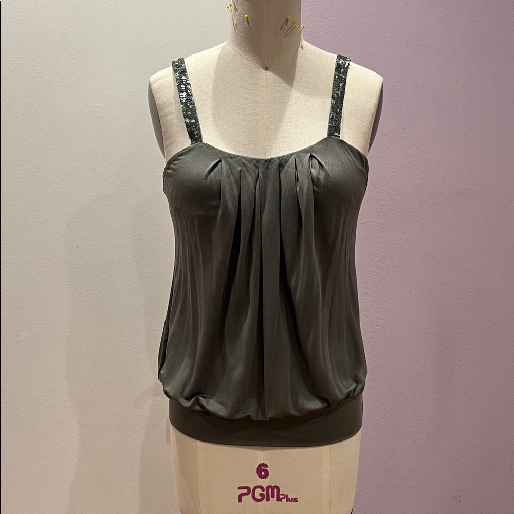 Marciano Charcoal Camisole with Sequin Straps